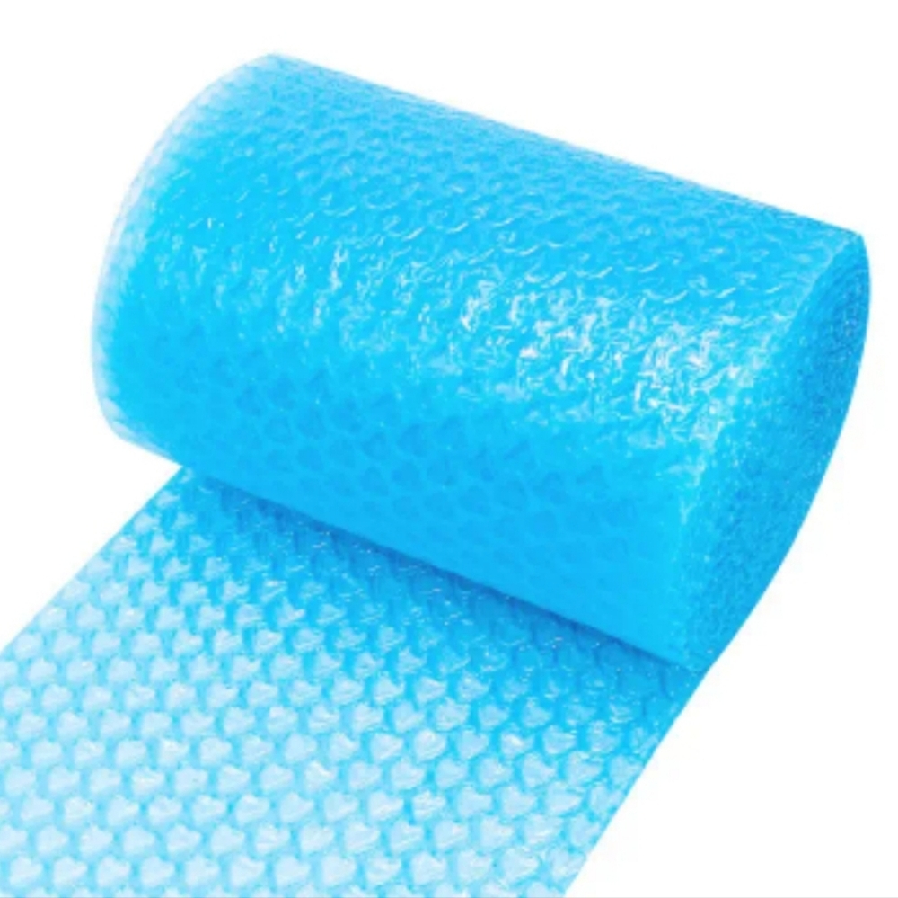 HEART 🩵 Shape Bubble Wrap Roll 200" Blue Make Orders Unique Adorable & Safe NIB